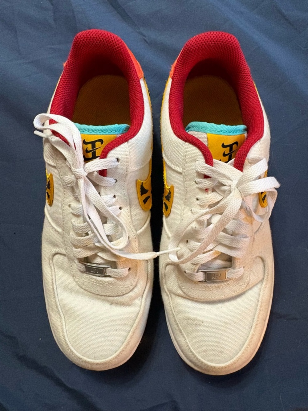 Women's White Athletic Sneakers with Red Accent